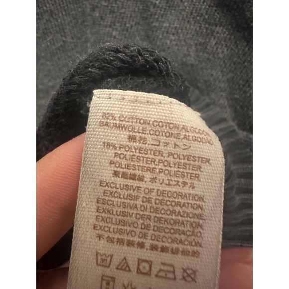 Free People These Shoulders Pullover HARD TO FIND Grey Black Sweater Size M/L - Picture 5 of 5